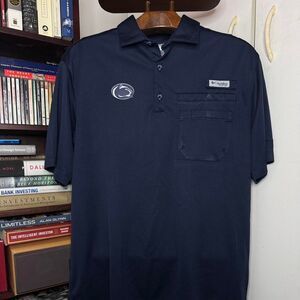 Columbia PFG navy blue Penn State golf polo